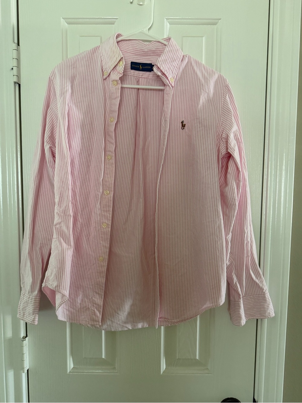 Ralph Lauren Pink Stripe Oxford Button-Down Shirt